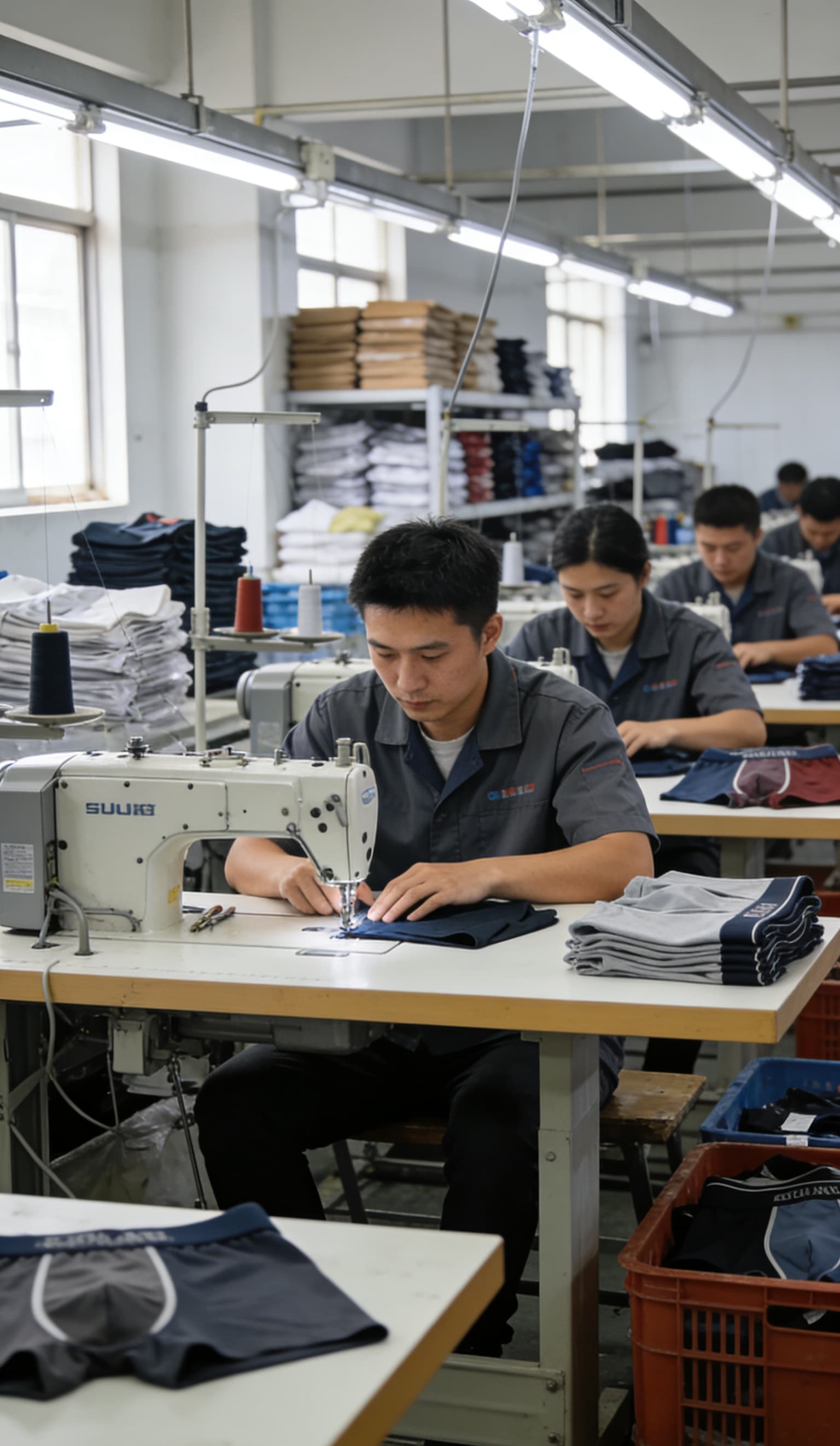 Modern underwear manufacturing facility