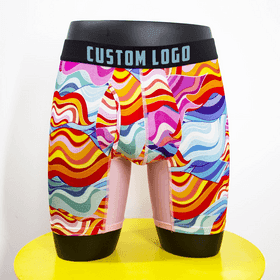 Men's High Quality Custom Logo Printed Sporting and Casual Underwear Boxers Briefs