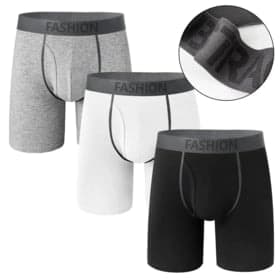 Men's Wholesale Custom Logo Solid Male Panties Organic 95 Cotton 5 Spandex Boxer For Private Label Underwear