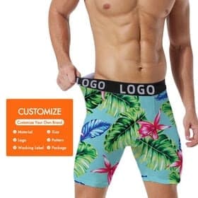 Manufacturer oem high quality breathable customized band polyester men's briefs underwear boxer shor