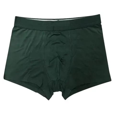 Men's Breathable solid green Briefs custom logo Viscose elastic underwear short plain jersey boxer trunk for…