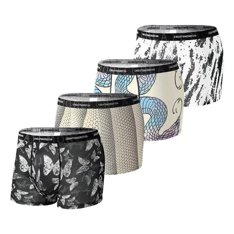 Men's Customized Logo Stylish Casual Summer Boxer Briefs Stretch Comfortable Breathable Soft Men Underwear - 缩略图 3