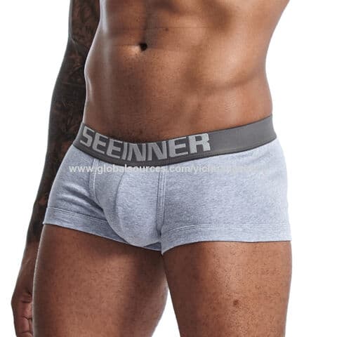 Men's OEM Knitted Fabric Butt Lifter Enhancer Cotton Spandex Briefs Men Underwear