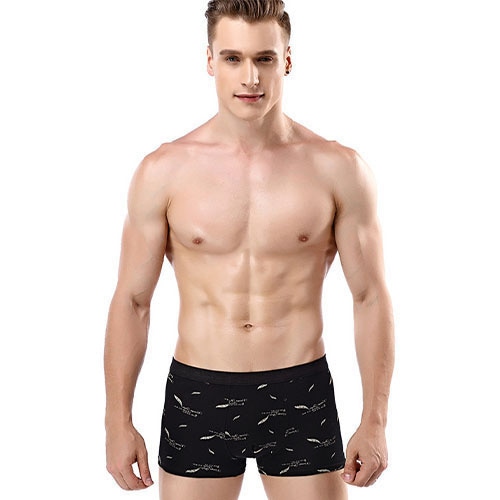 Stripe Letter Printsed Men Underwear - 缩略图 2