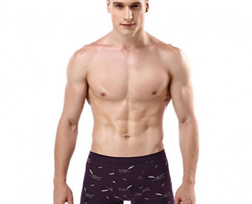 Stripe Letter Printsed Men Underwear - 缩略图 5