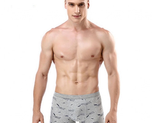 Stripe Letter Printsed Men Underwear - 缩略图 3