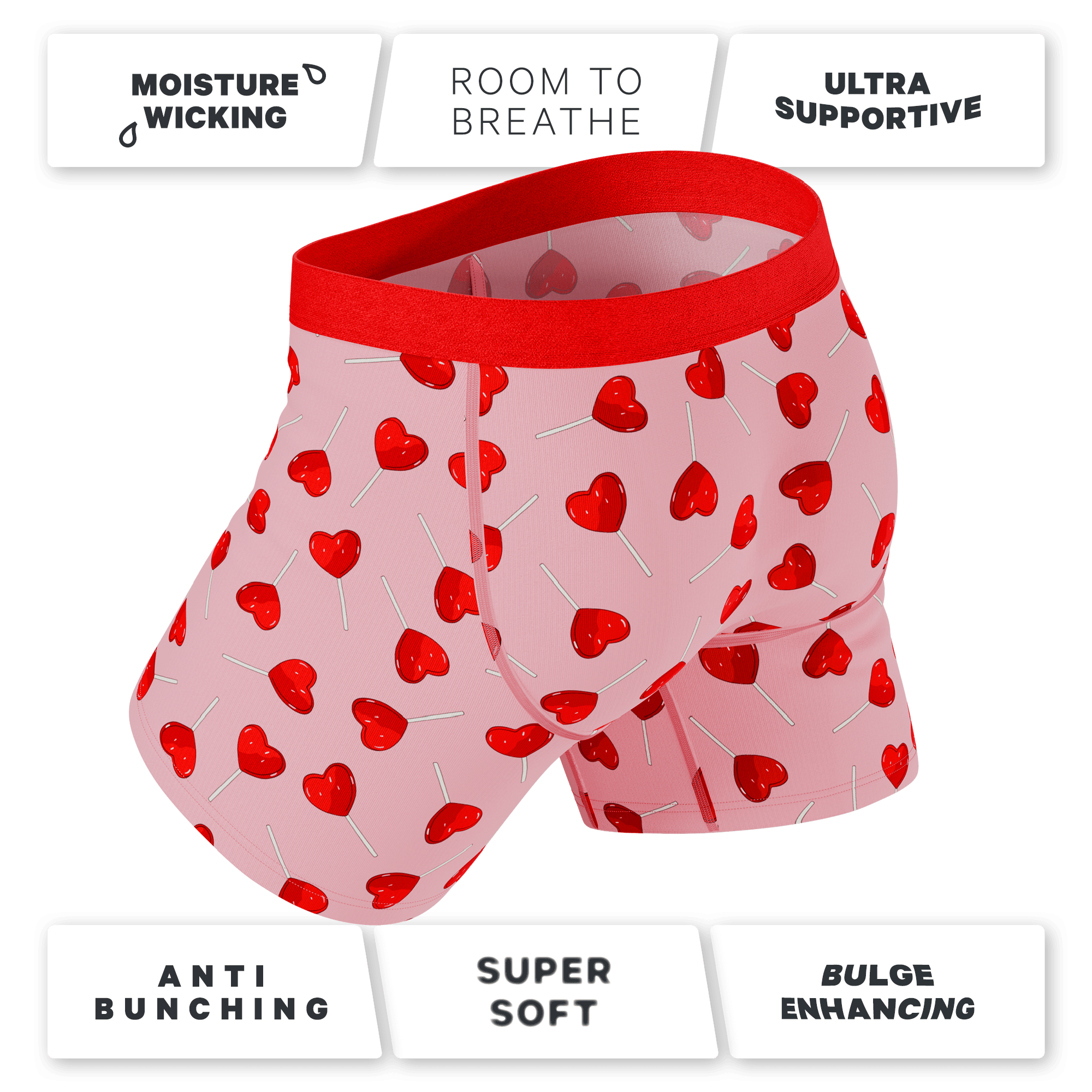 Heart Lollipop Ball Hammock Pouch Underwear - Premium Mens Boxer Briefs - 缩略图 4