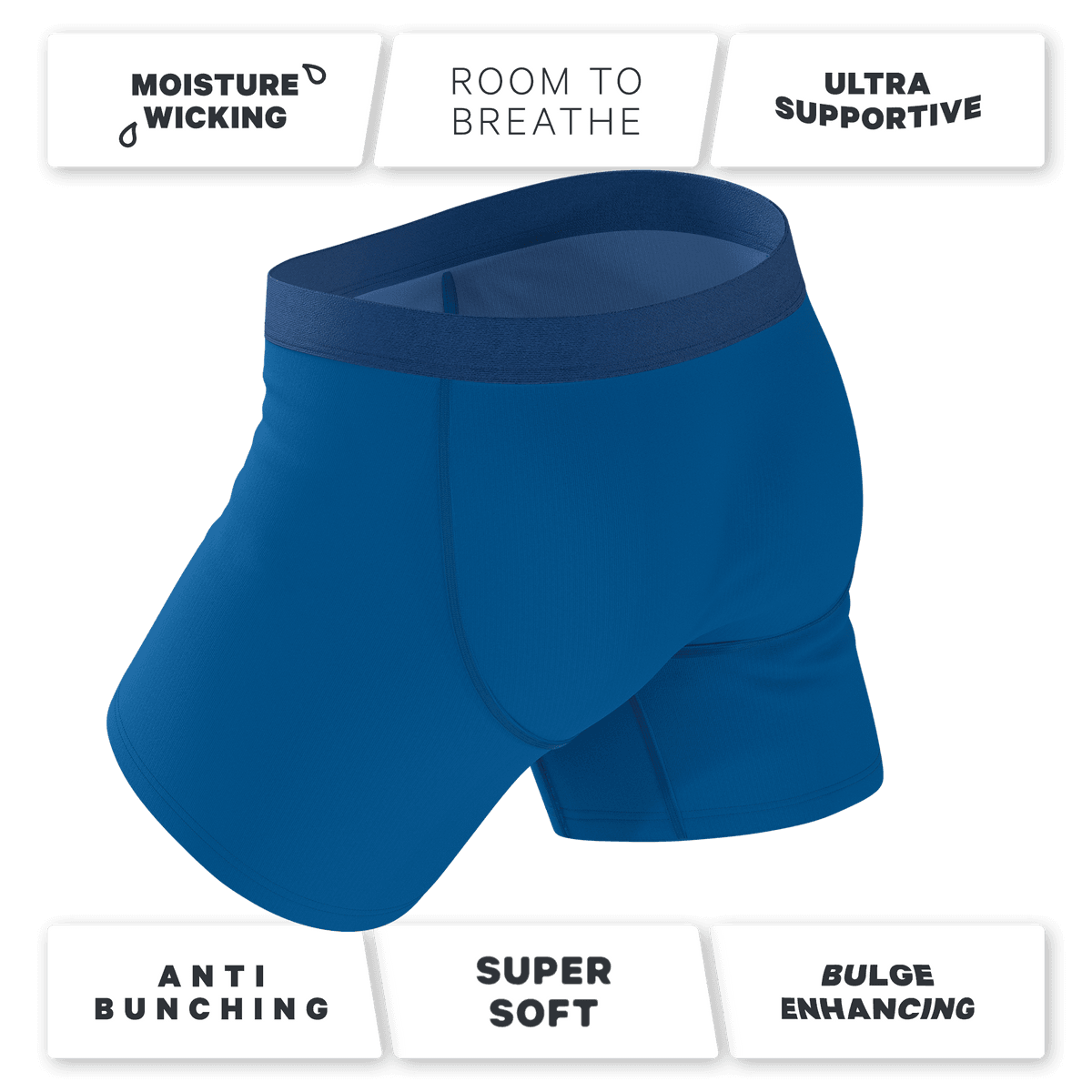 The Skydiver Ocean Blue Ball Hammock Pouch Underwear Boxer Briefs - 缩略图 4