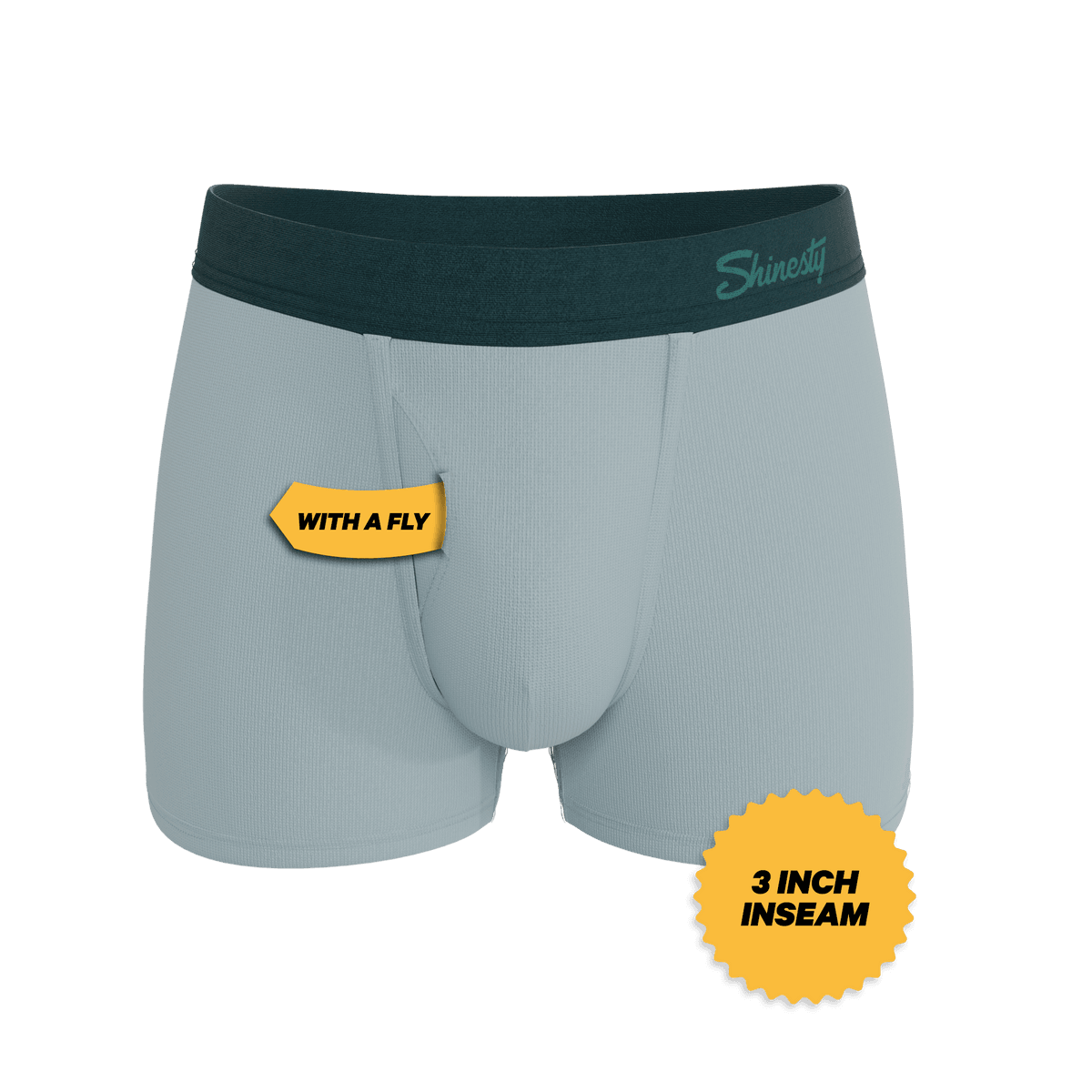 Wholesale Muted Steel Blue MicroModal Trunks - Ball Hammock Pouch Men's Underwear 3-Inch Inseam - 缩略图 3