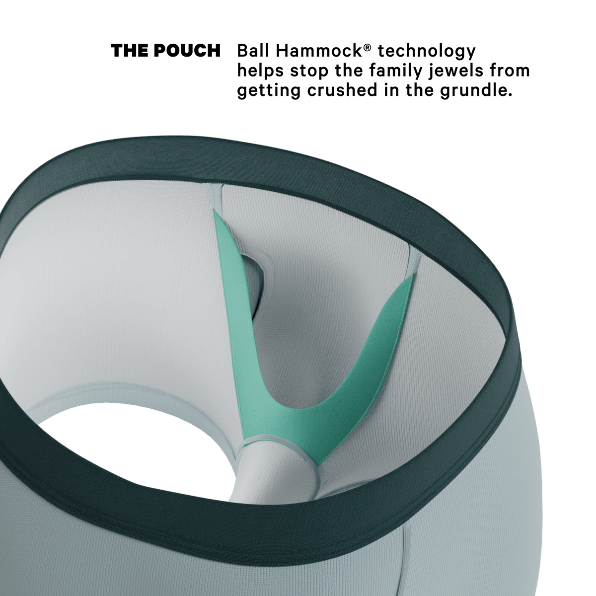 Wholesale Muted Steel Blue MicroModal Trunks - Ball Hammock Pouch Men's Underwear 3-Inch Inseam - 缩略图 2