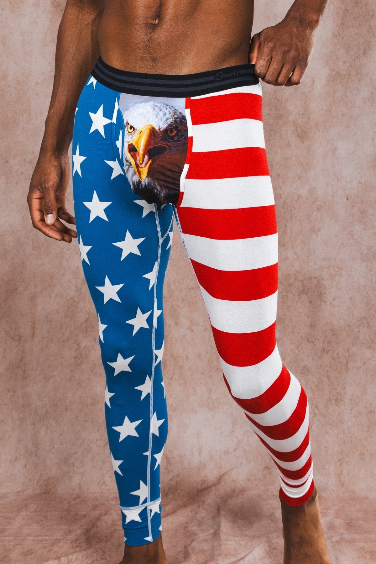 Wholesale American Flag Ball Hammock Long Johns Thermal Underwear MicroModal - 缩略图 3