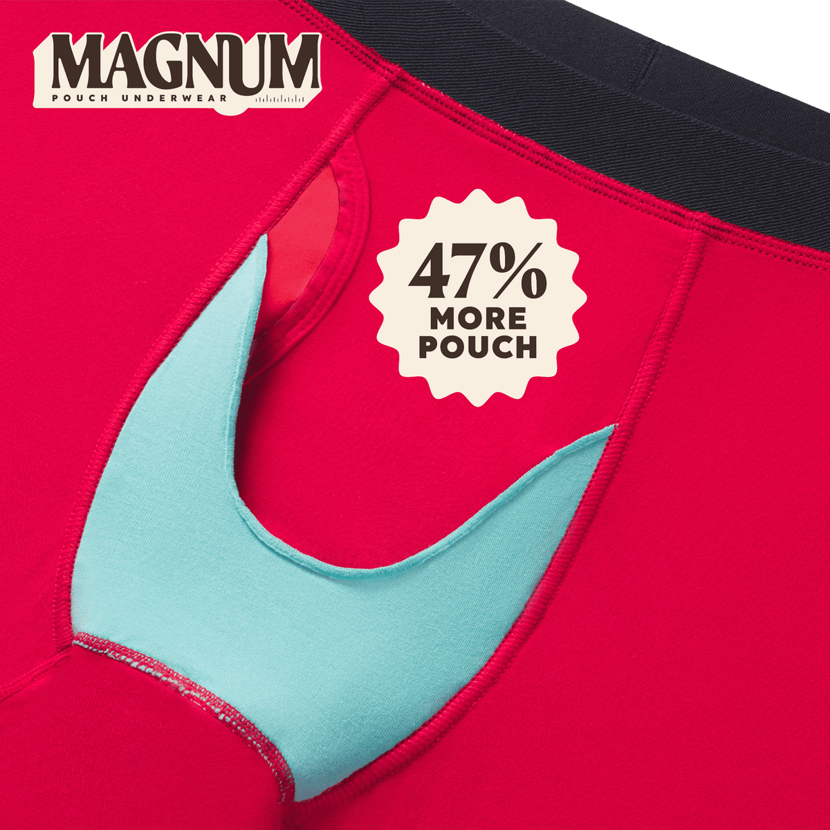 Wholesale Burgundy Magnum Big Pouch Ball Hammock Underwear Modal Boxer Briefs - 缩略图 2