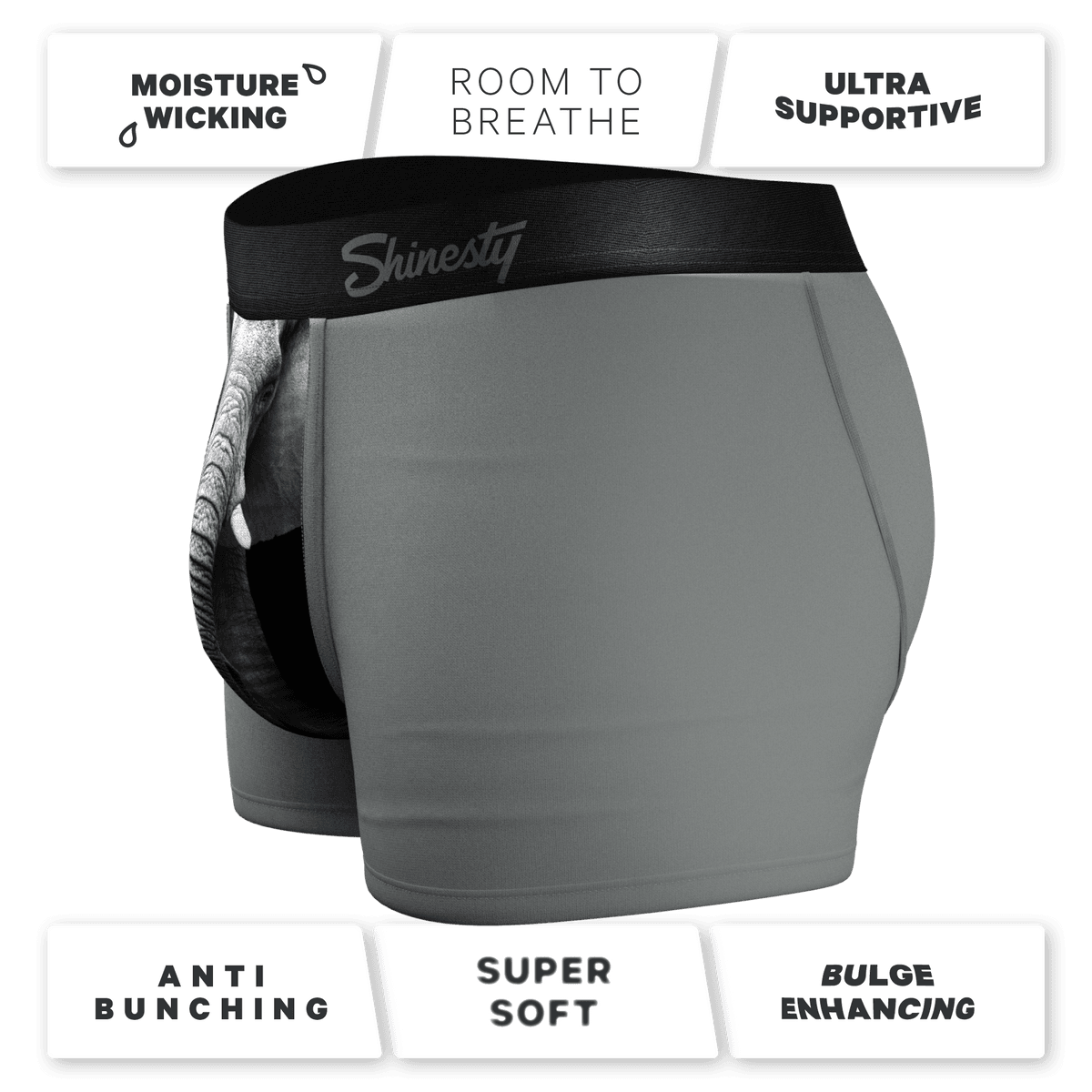 Wholesale Elephant Print Ball Hammock Trunks | 3-Inch MicroModal - 缩略图 4