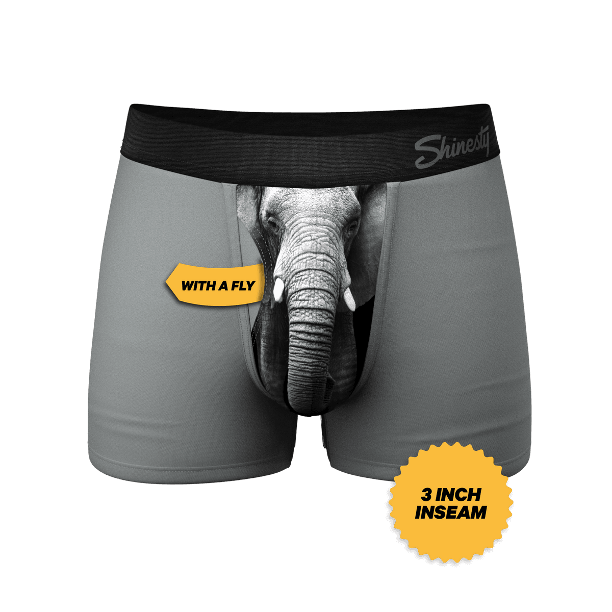 Wholesale Elephant Print Ball Hammock Trunks | 3-Inch MicroModal - 缩略图 3