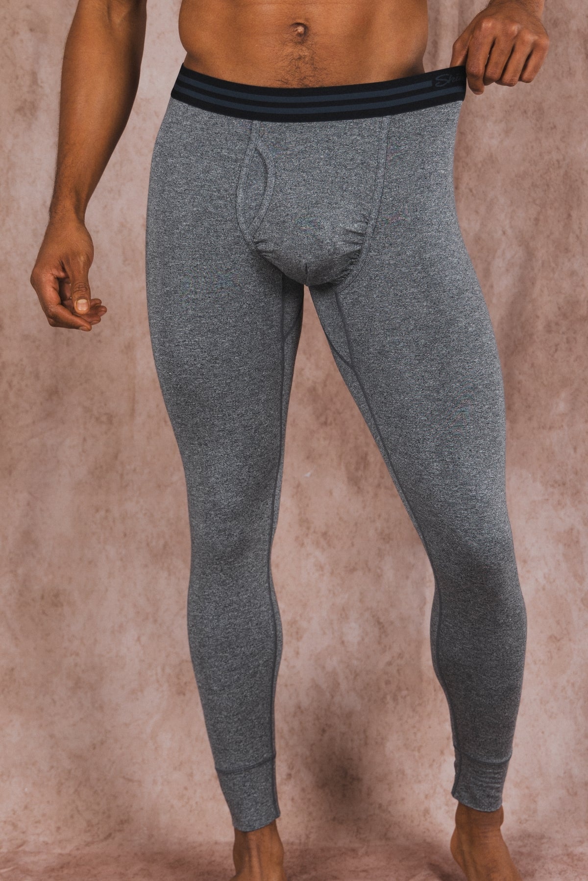 Wholesale Heather Grey Ball Hammock Long Johns Thermal Men Underwear - 缩略图 4