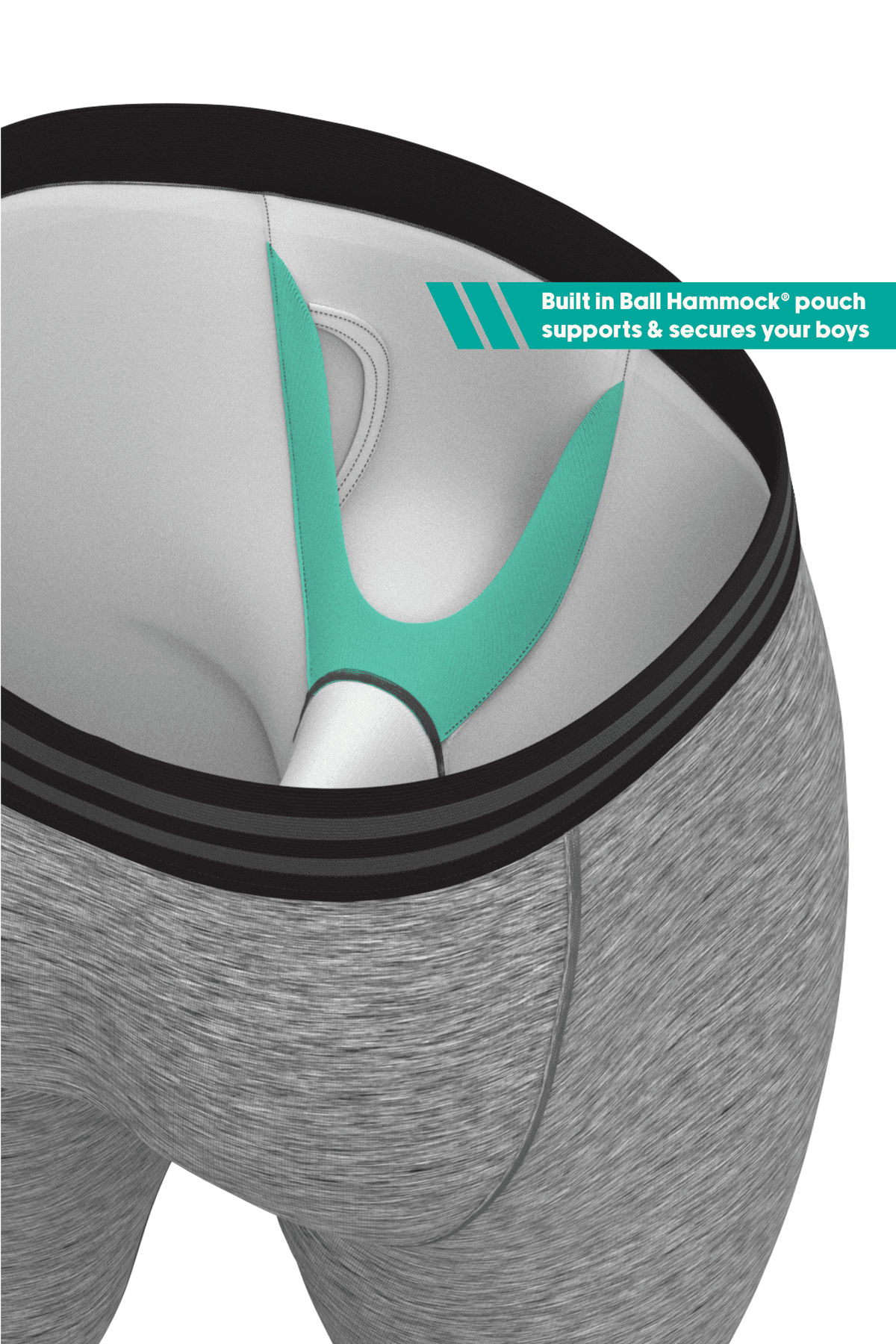 Wholesale Heather Grey Ball Hammock Long Johns Thermal Men Underwear - 缩略图 3