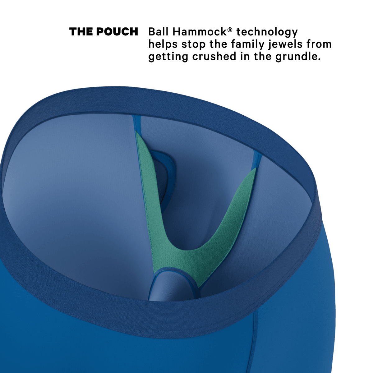 Wholesale Ocean Blue Long Leg Boxer Briefs with Fly | 8.5-Inch Inseam - 缩略图 2