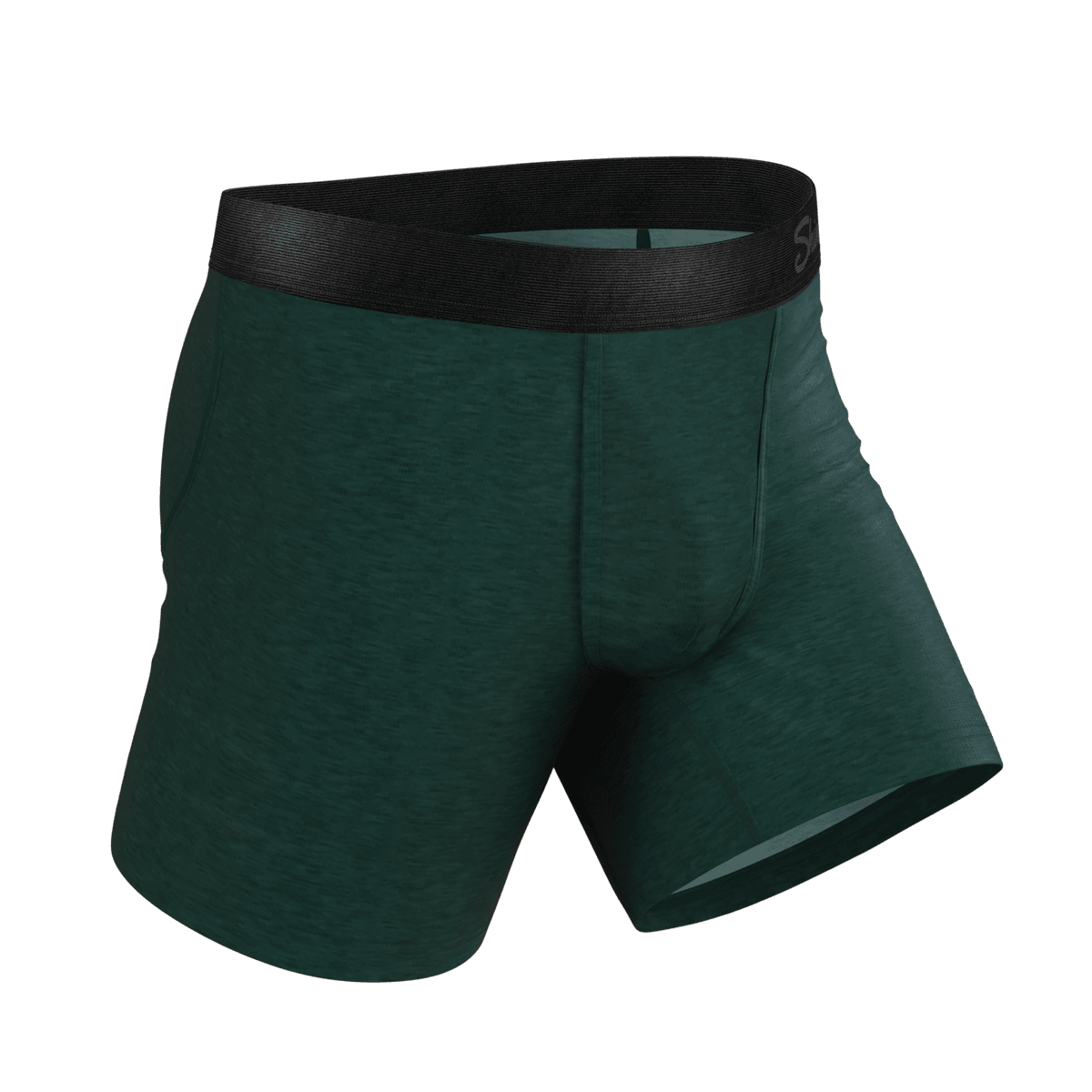 Wholesale Forest Green Ball Hammock Pouch Boxer Briefs Men Underwear - 缩略图 3
