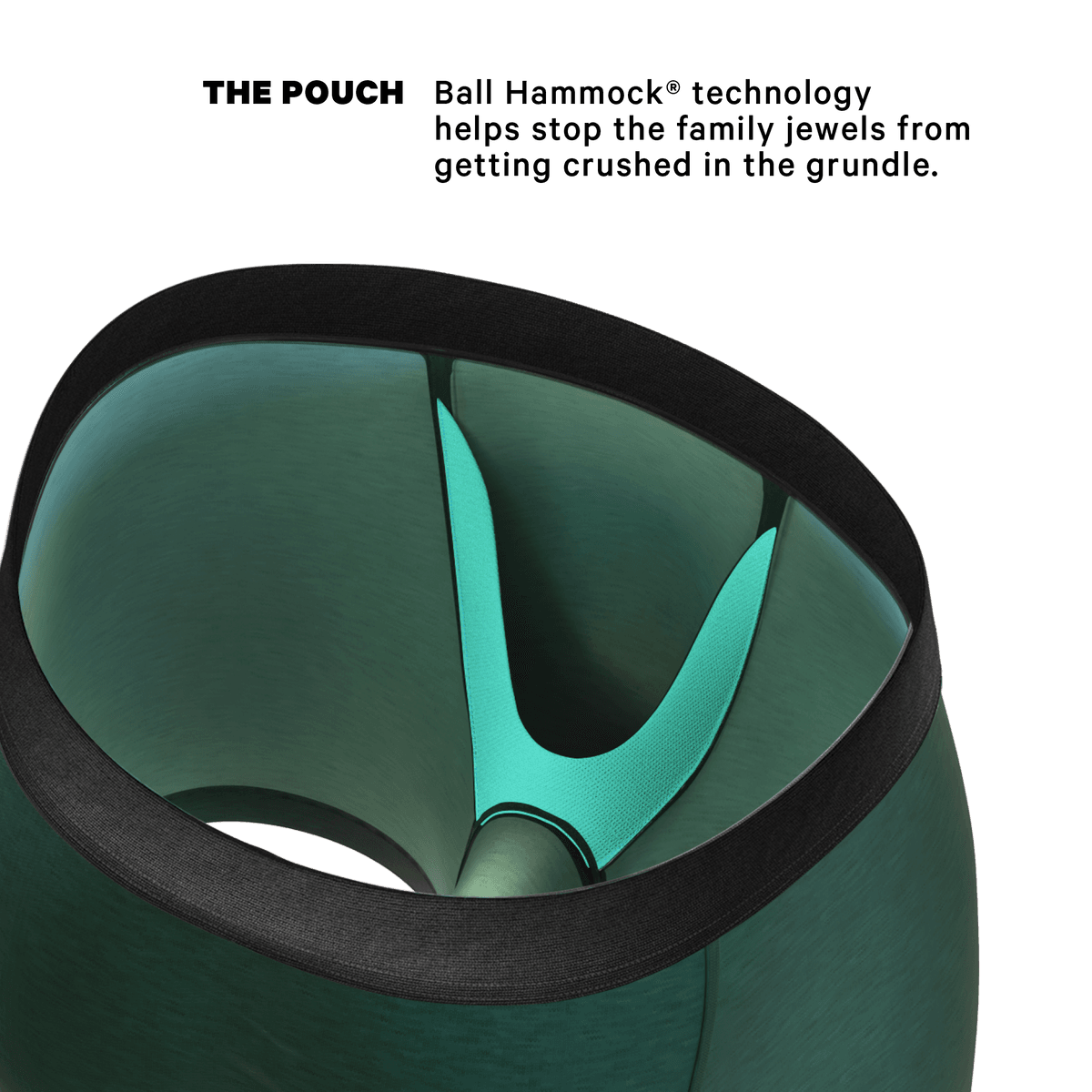 Wholesale Forest Green Ball Hammock Pouch Boxer Briefs Men Underwear - 缩略图 2