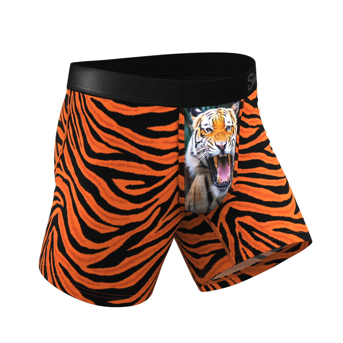 Wholesale Tiger Print Ball Hammock Pouch Boxer Briefs Men Underwear - 缩略图 3