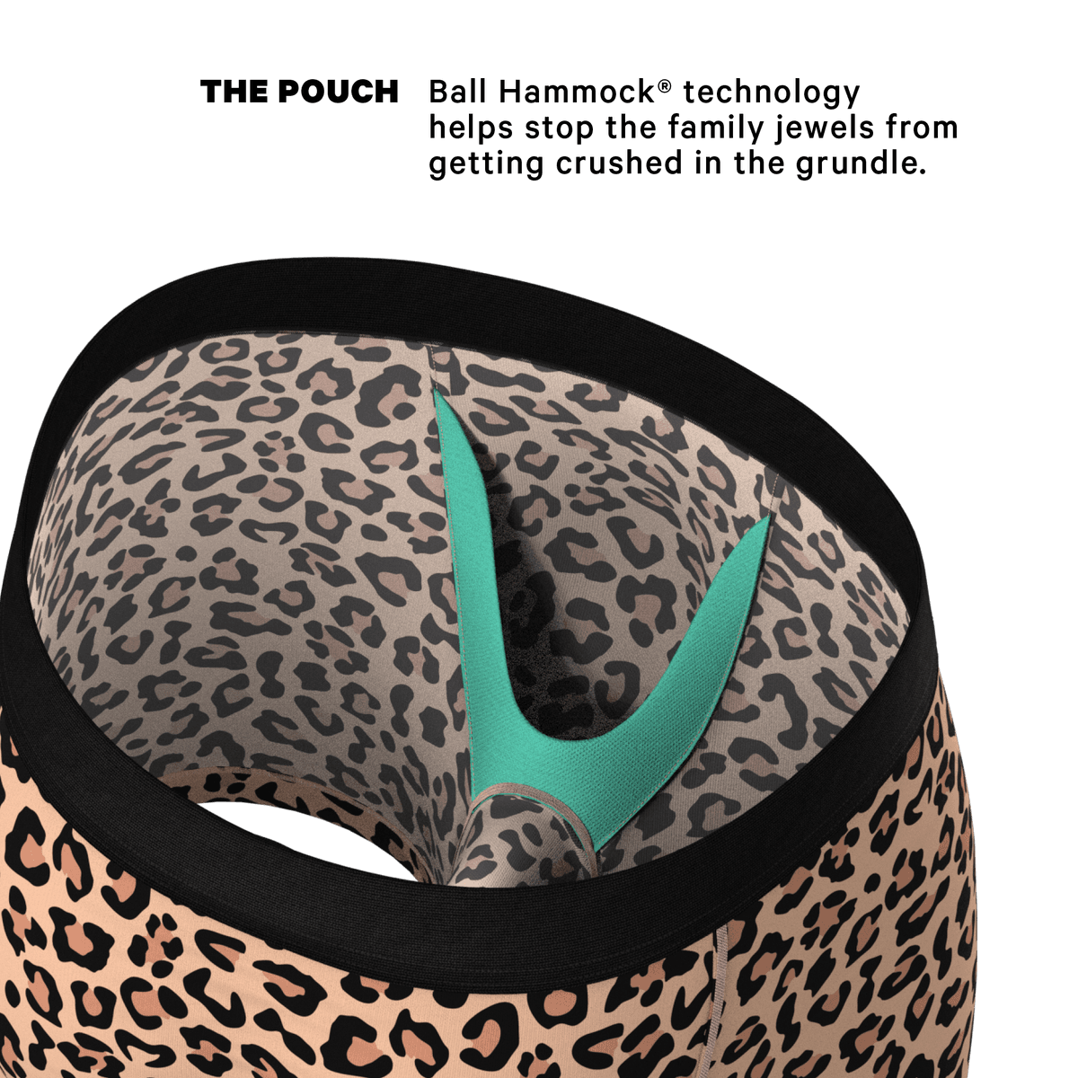 Wholesale Leopard Print Ball Hammock Pouch Boxer Briefs Men Underwear - 缩略图 2