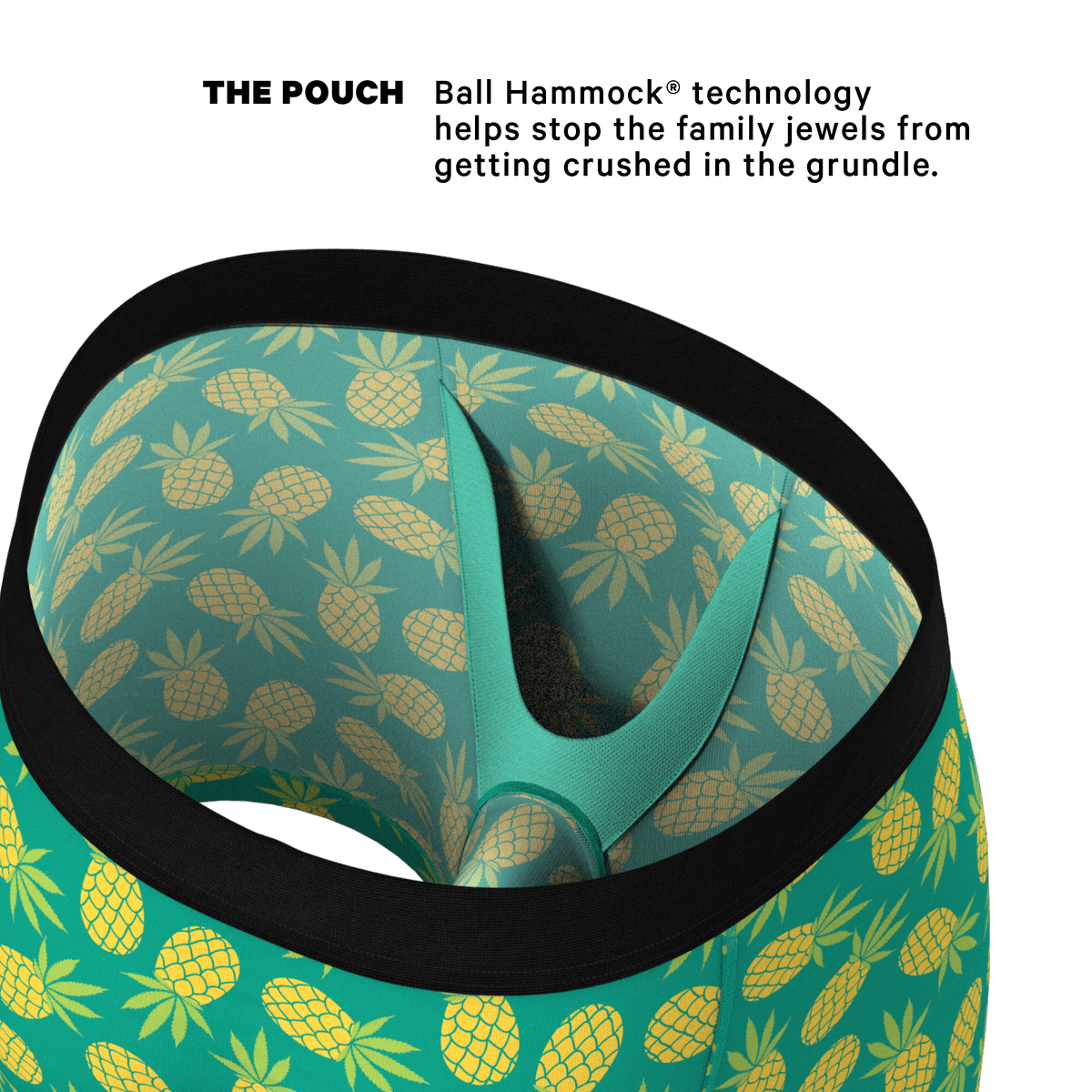 Wholesale Pineapple Print Ball Hammock Pouch Boxer Briefs Men Underwear - 缩略图 2