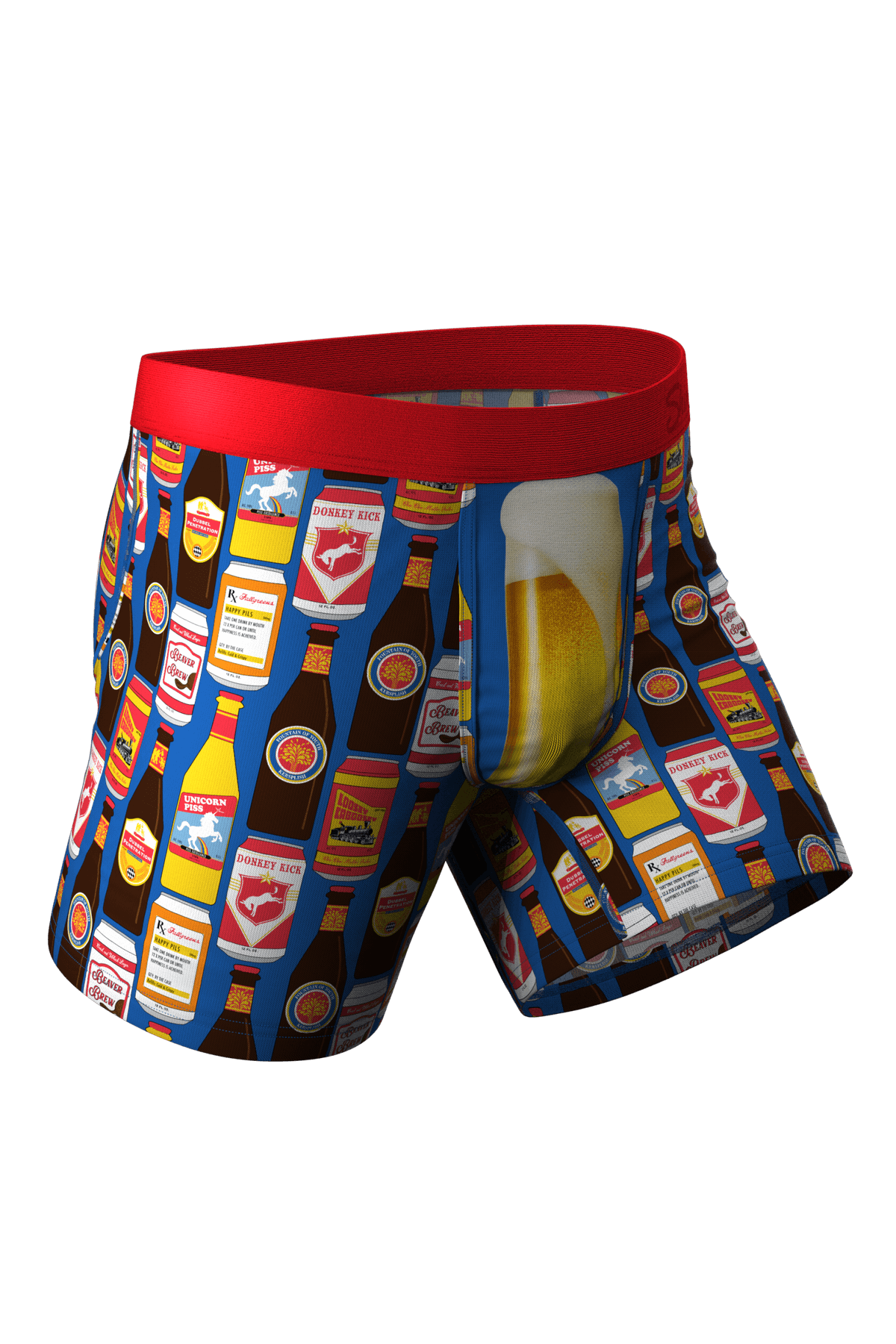 Wholesale Beer Label Print Ball Hammock Pouch Boxer Briefs Men Underwear - 缩略图 3