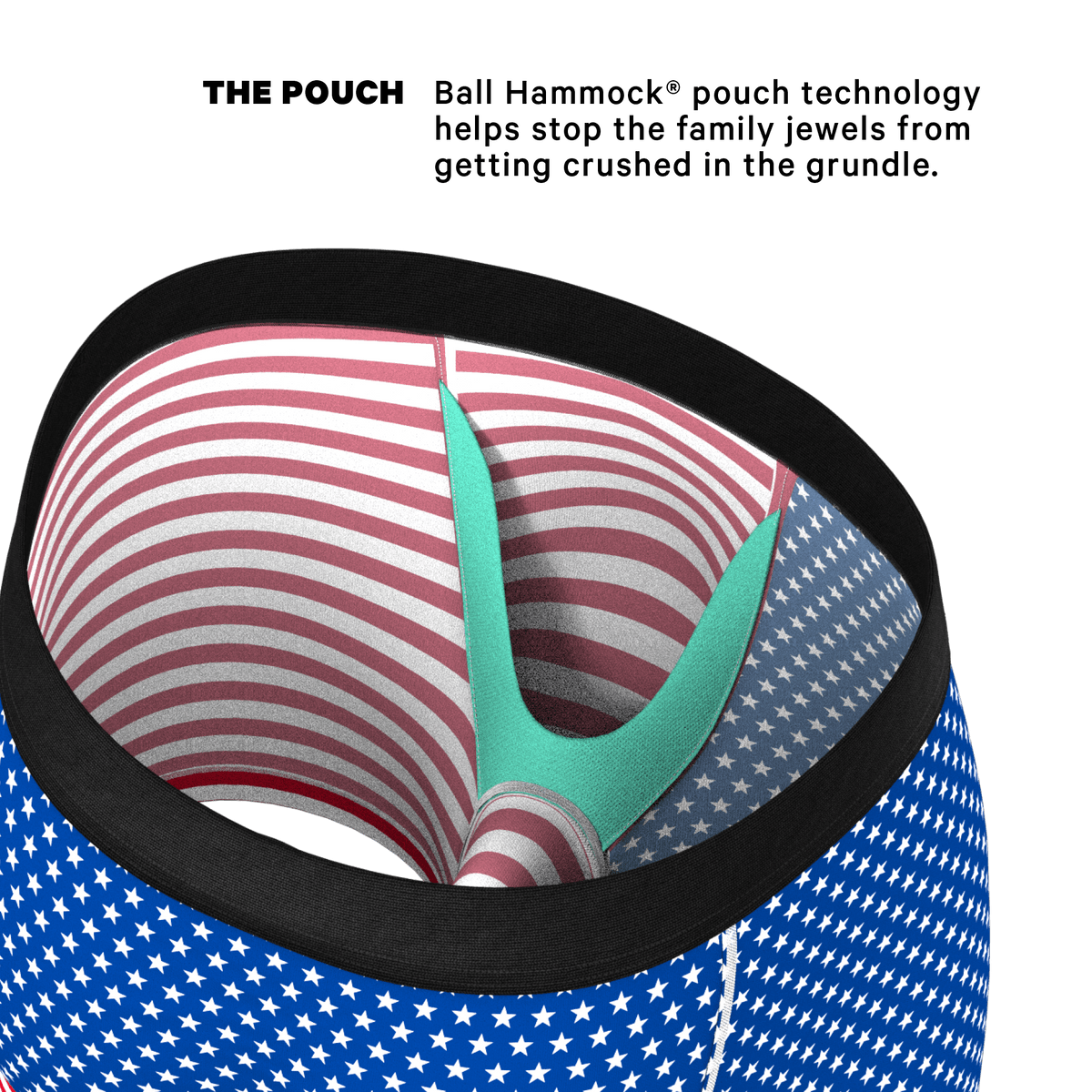 Wholesale USA Flag Ball Hammock Pouch Boxer Briefs Men Underwear - 缩略图 2