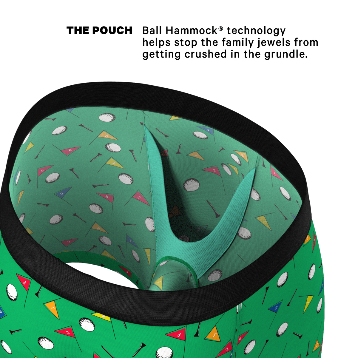 Wholesale Golf Print Ball Hammock Pouch Boxer Briefs Men Underwear - 缩略图 2