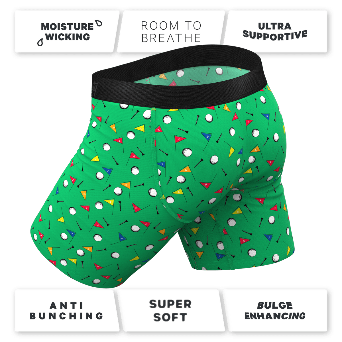 Wholesale Golf Print Ball Hammock Pouch Boxer Briefs Men Underwear - 缩略图 4