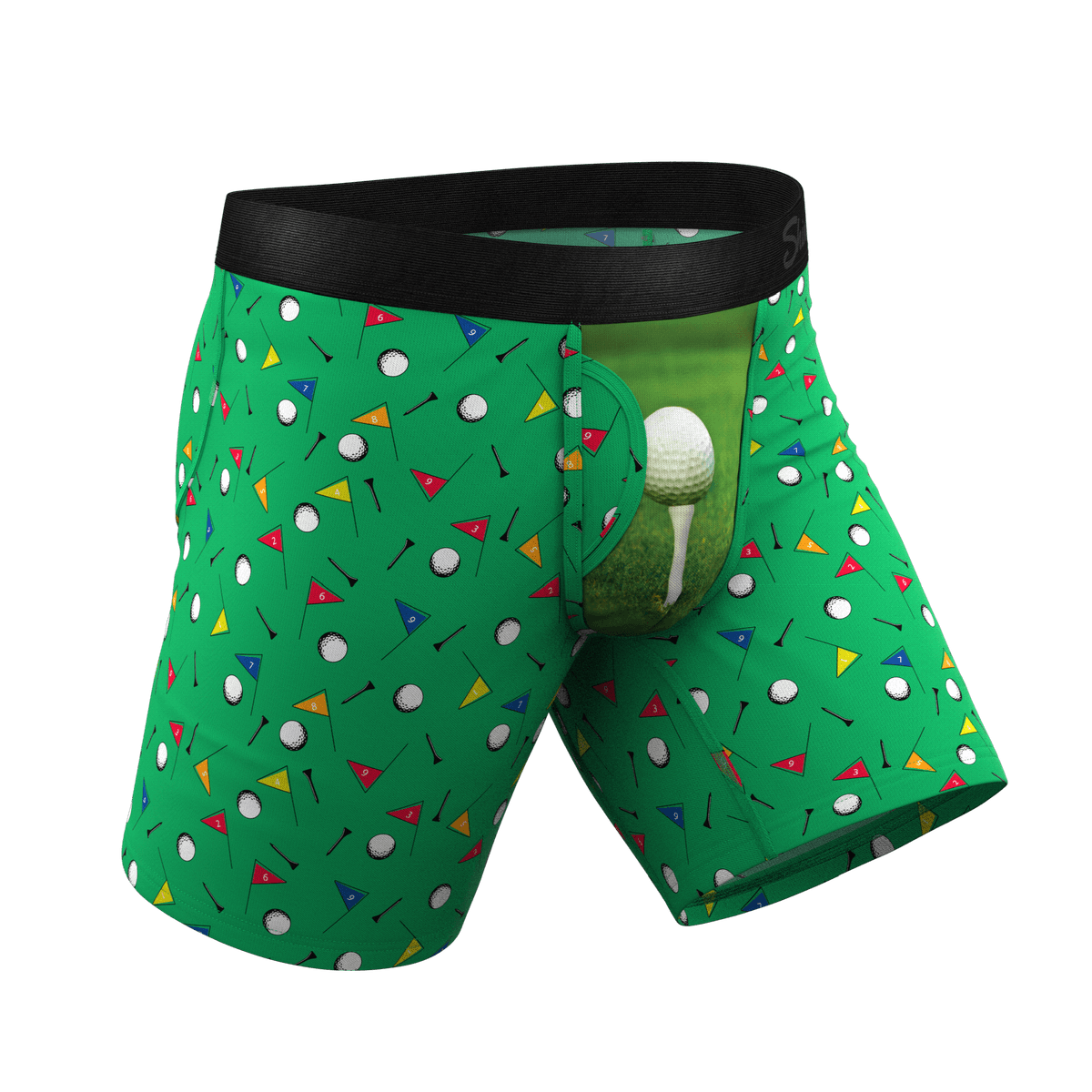 Wholesale Golf Print Ball Hammock Pouch Boxer Briefs Men Underwear - 缩略图 3