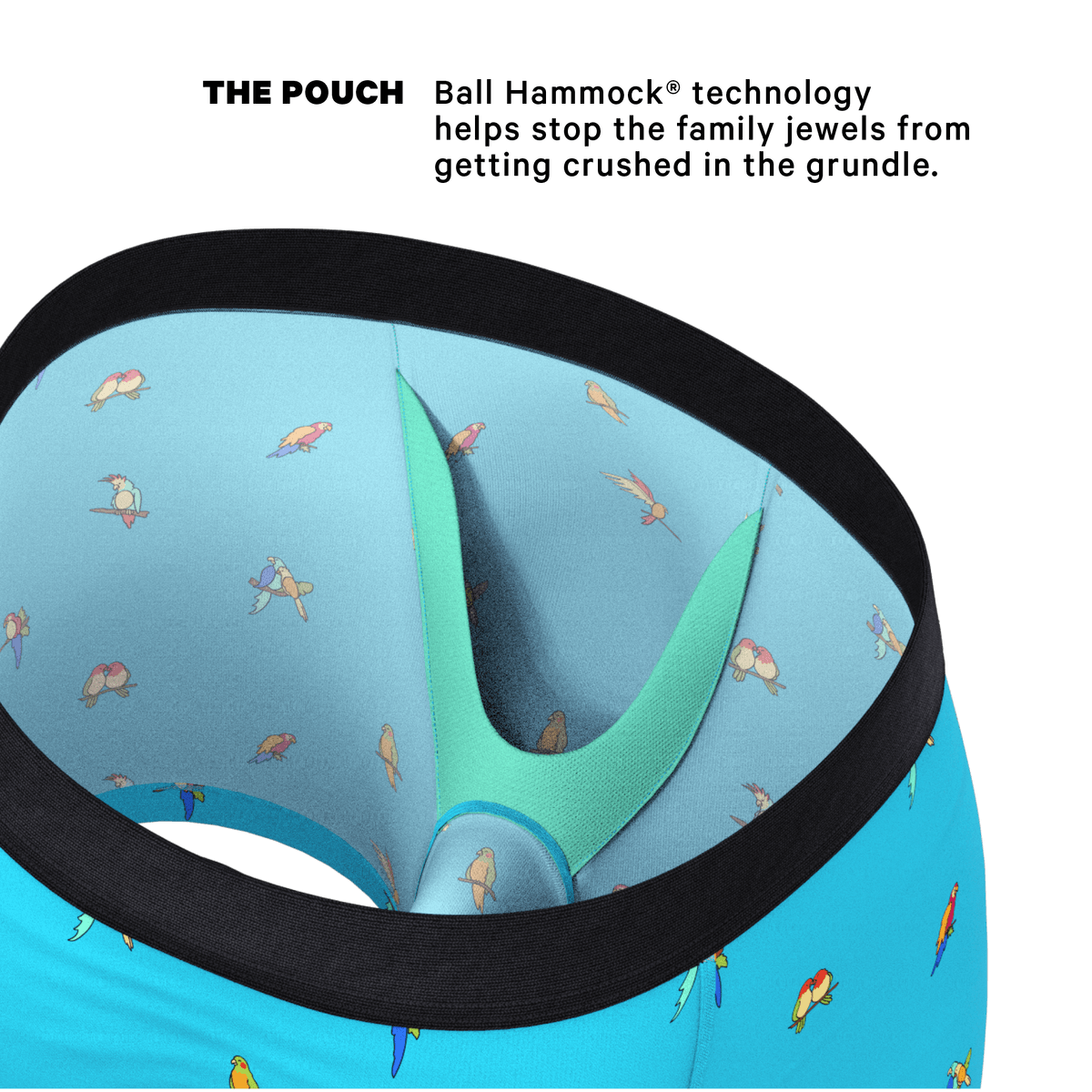 Wholesale Parrot Print Ball Hammock Pouch Boxer Briefs Men Underwear - 缩略图 2