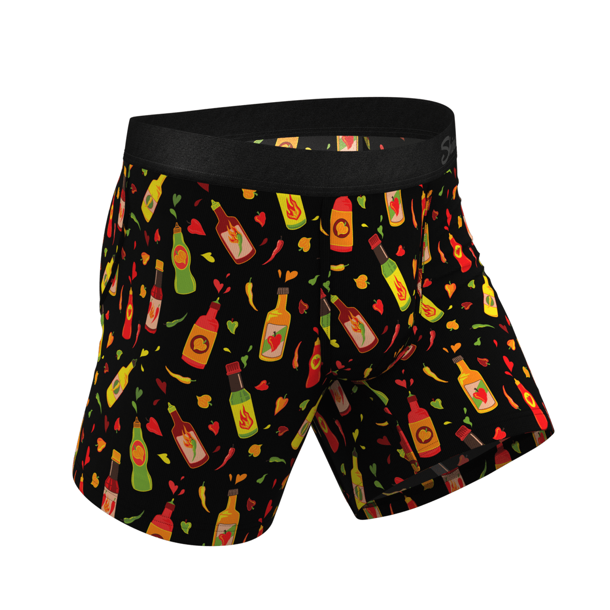 Wholesale Hot Sauce Print Ball Hammock Pouch Boxer Briefs Men Underwear - 缩略图 3