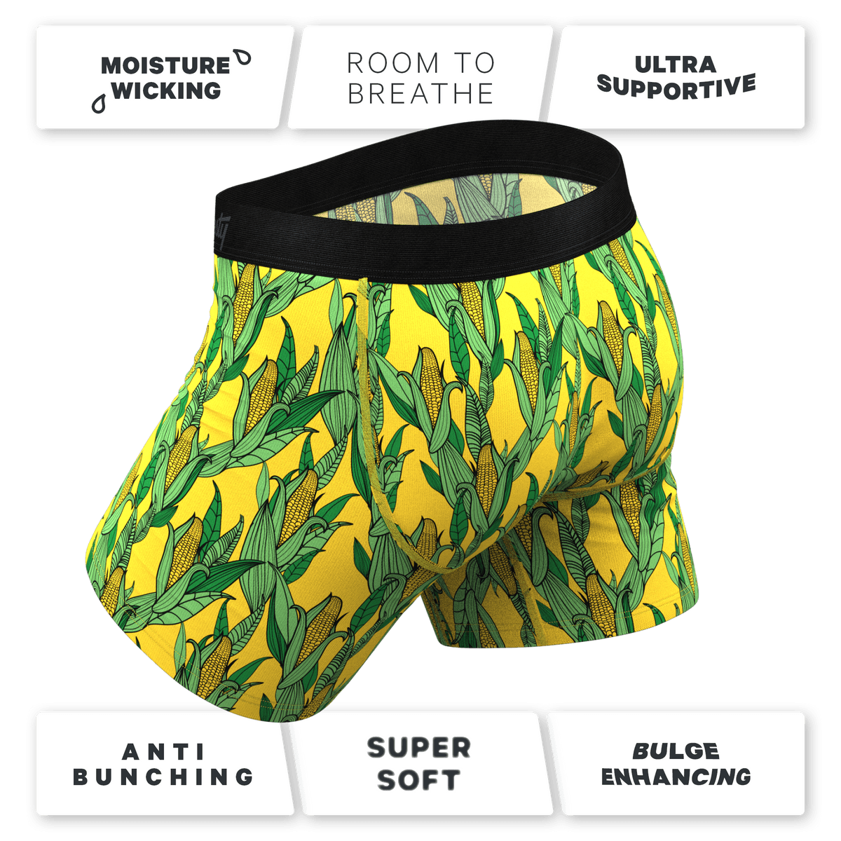 Wholesale Corn Print Ball Hammock Pouch Boxer Briefs Men Underwear - 缩略图 4