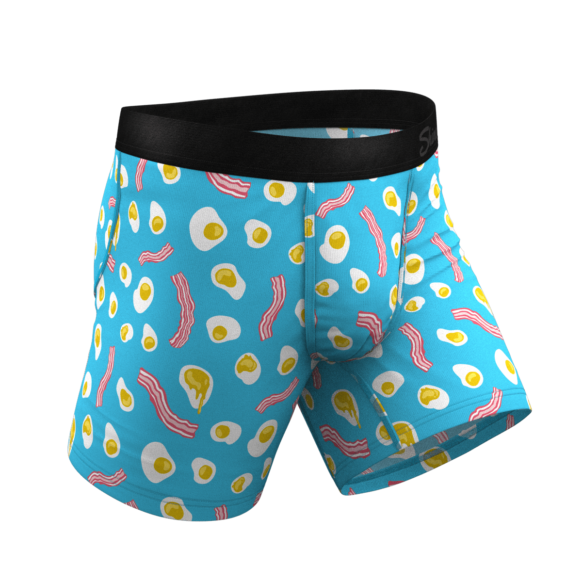 Wholesale Eggs and Bacon Print Ball Hammock Pouch Boxer Briefs Men Underwear - 缩略图 3