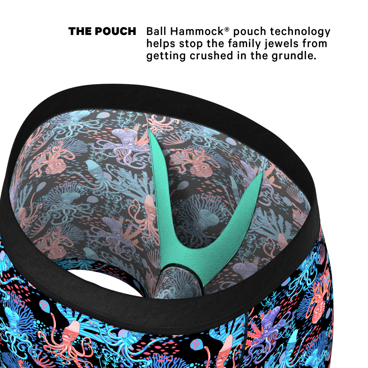 Wholesale Octopus Print Ball Hammock Pouch Boxer Briefs Men Underwear - 缩略图 2