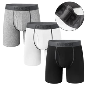 Men's Wholesale Custom Logo Solid Male Panties Organic 95 Cotton 5 Spandex Boxer For Private Label Underwear